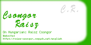 csongor raisz business card